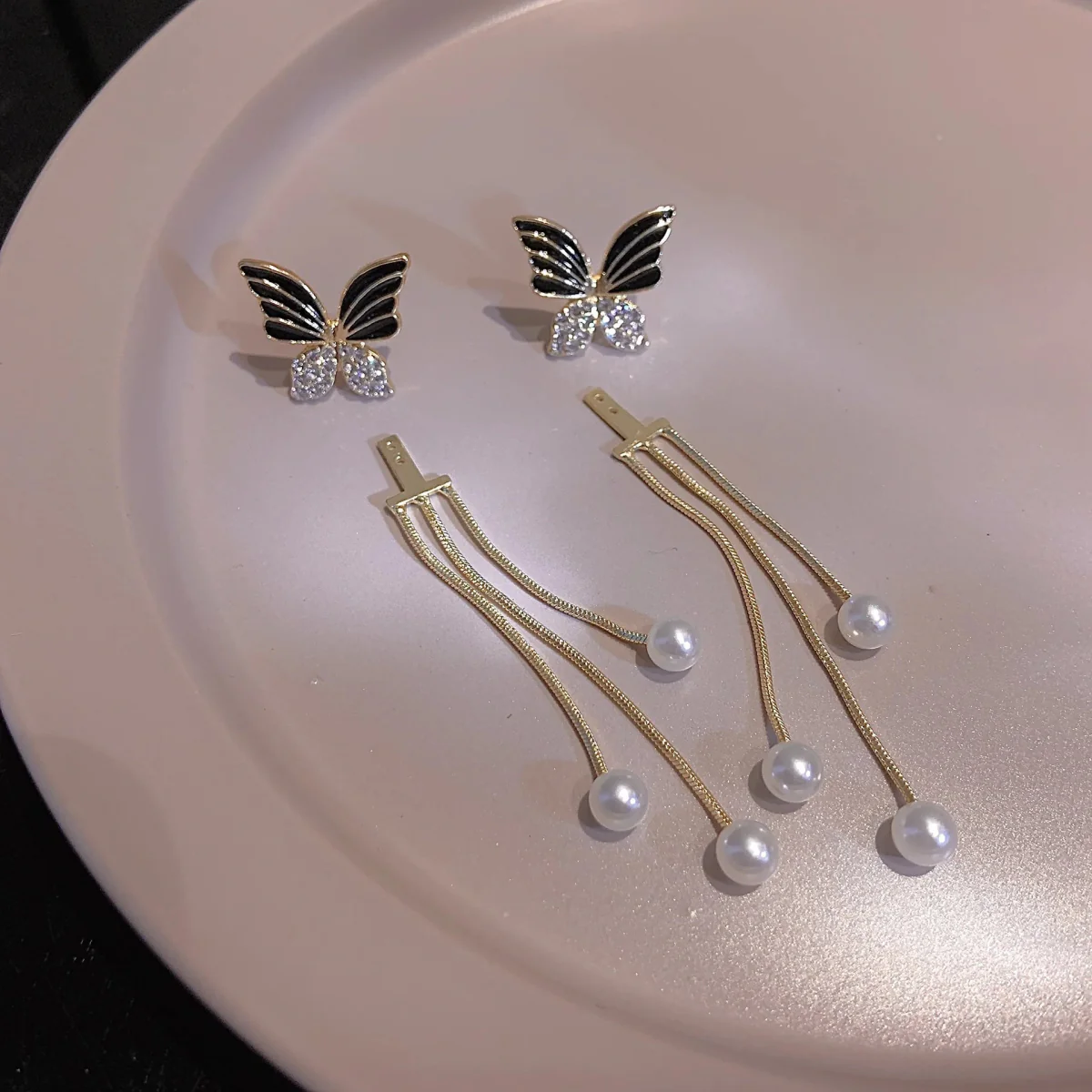 Dainty Butterfly Dangle Earrings - Image 11