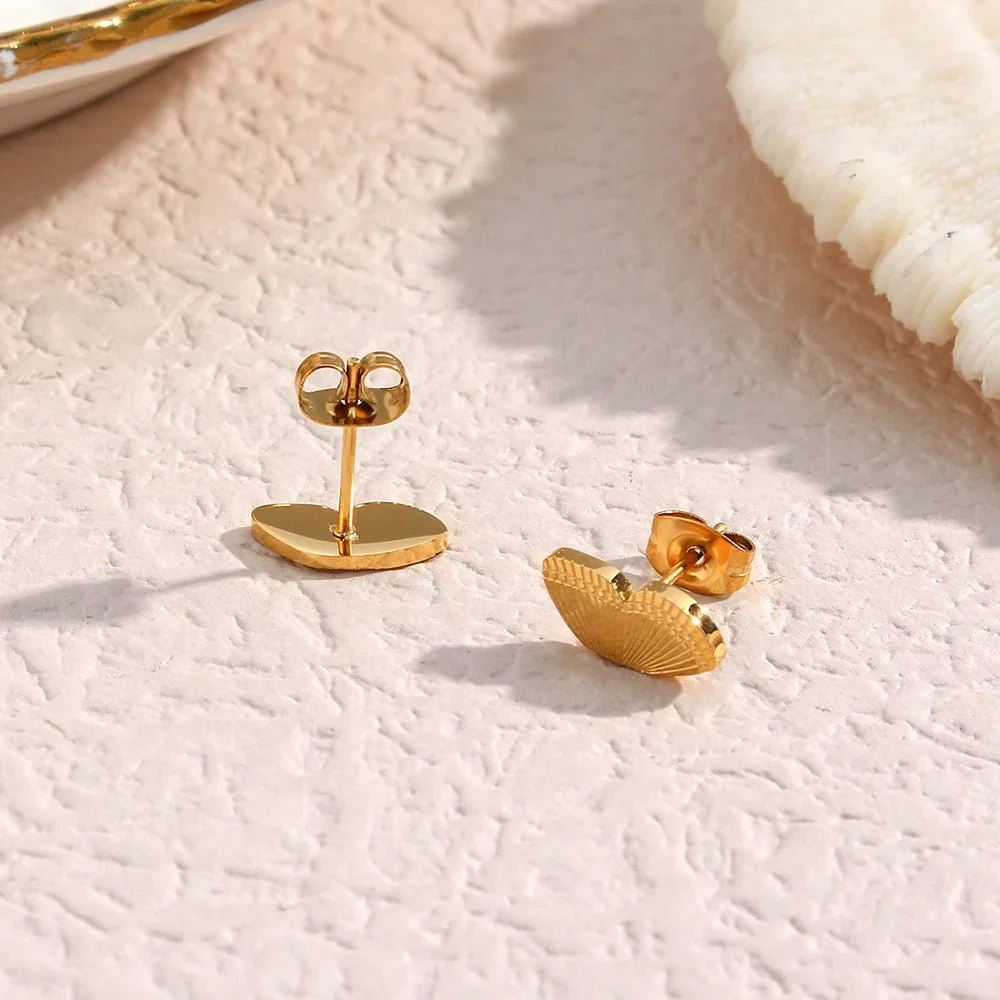 Dainty Butterfly Wings Stud Earrings - Image 6