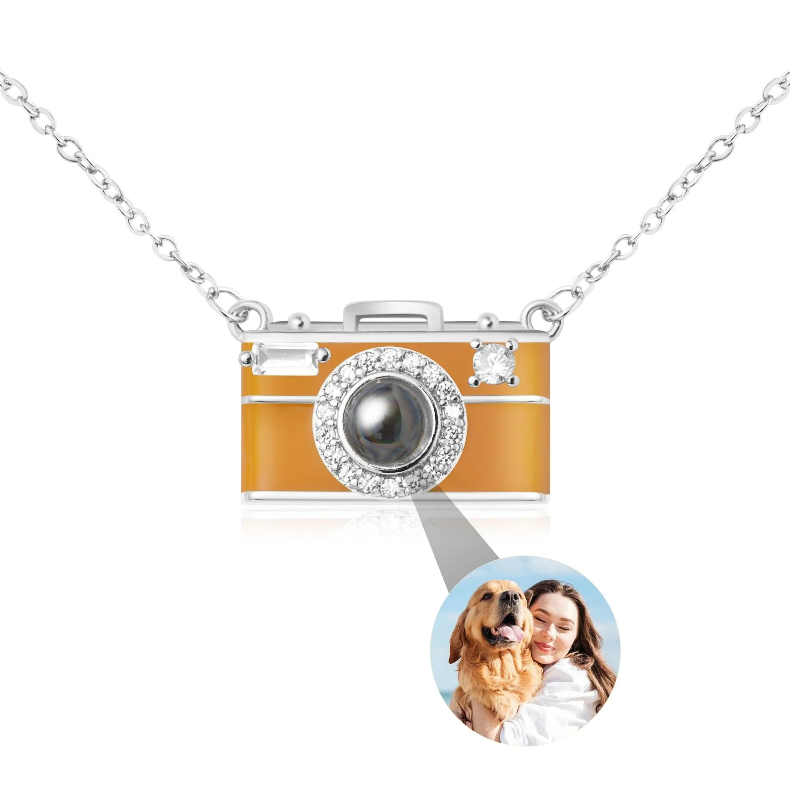 Dainty Camera Custom Personalized Necklace - Image 2