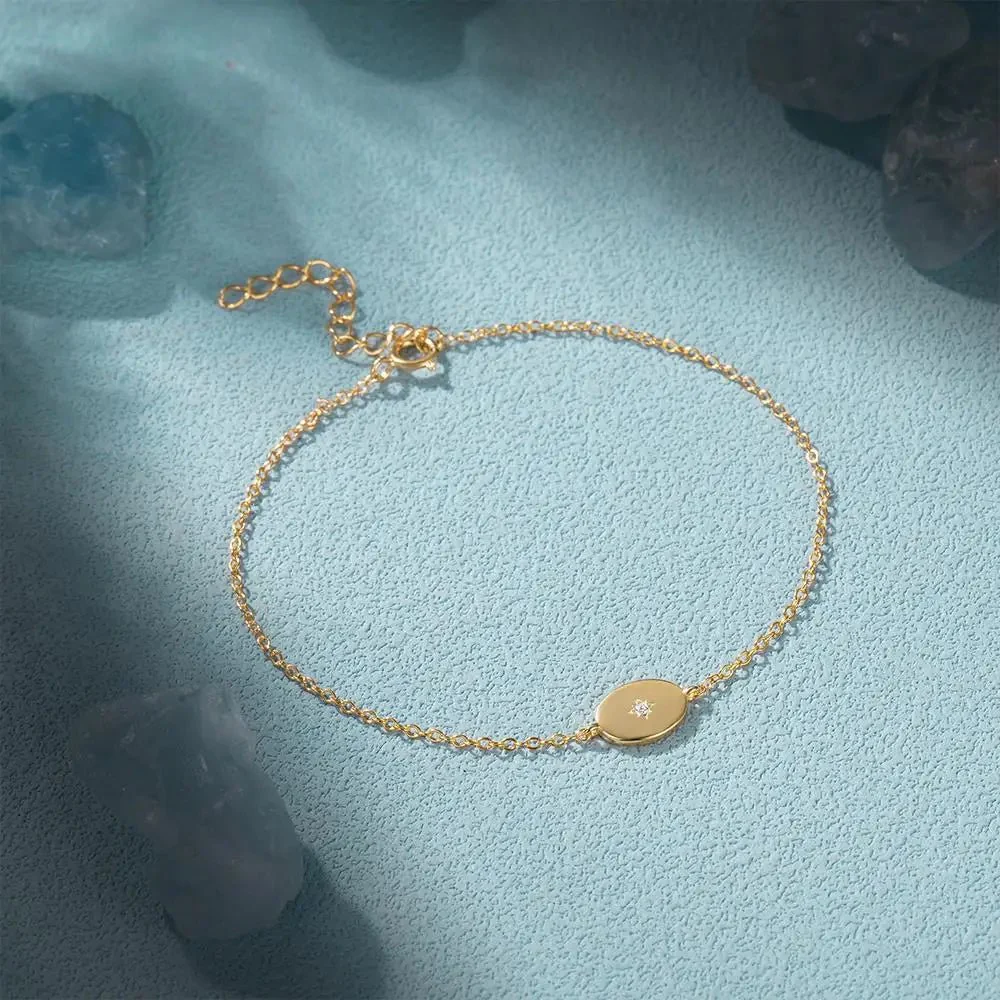 Dainty Chain North Star Bracelet - Image 7