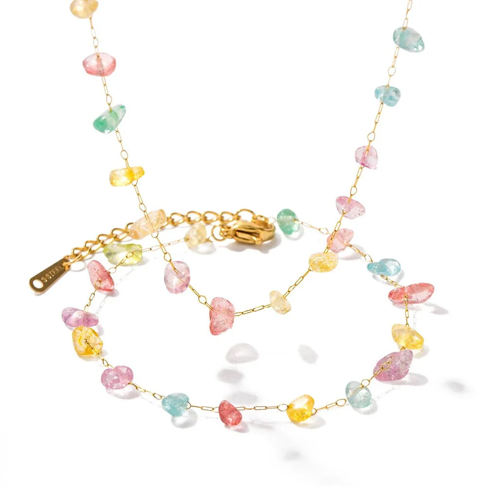 Dainty Crystal Bracelet and Necklace Set - Image 11