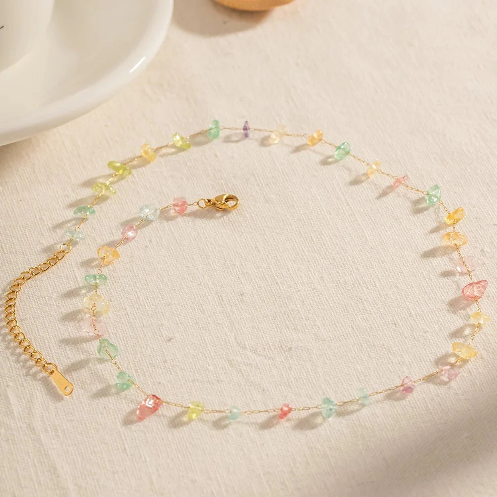 Dainty Crystal Bracelet and Necklace Set - Image 7