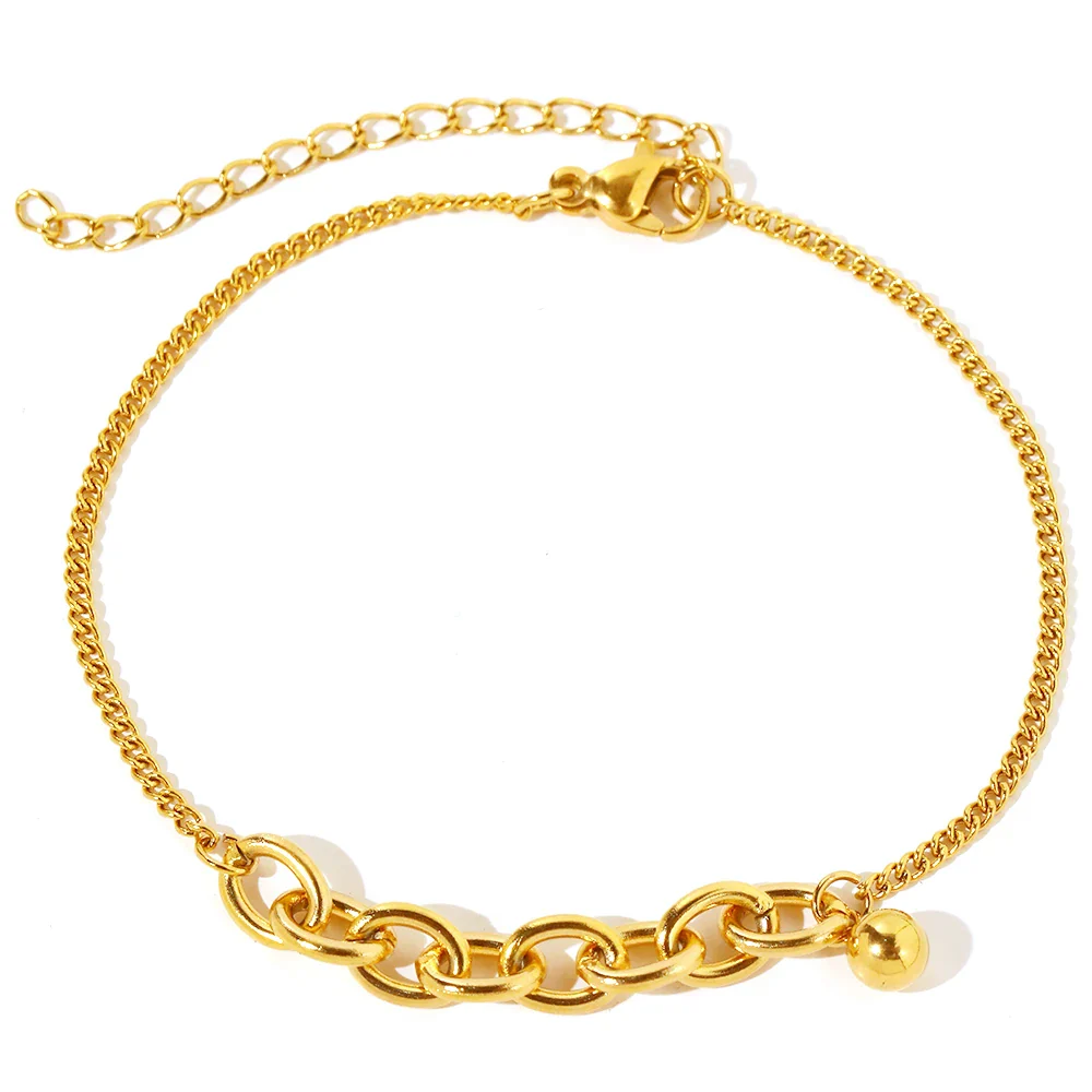 Dainty Curb & Bold Paperclip Chain Bracelet - Image 13