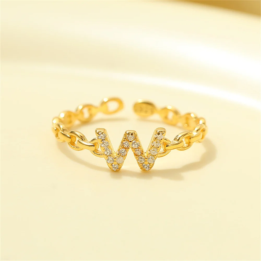 Dainty Diamond Letter Initial Ring - Image 48