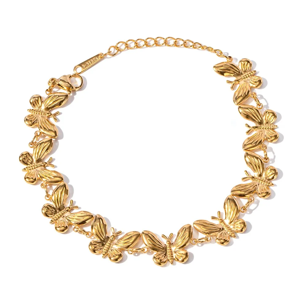 Dainty Feminine Butterfly Wrapped Bracelet - Image 7