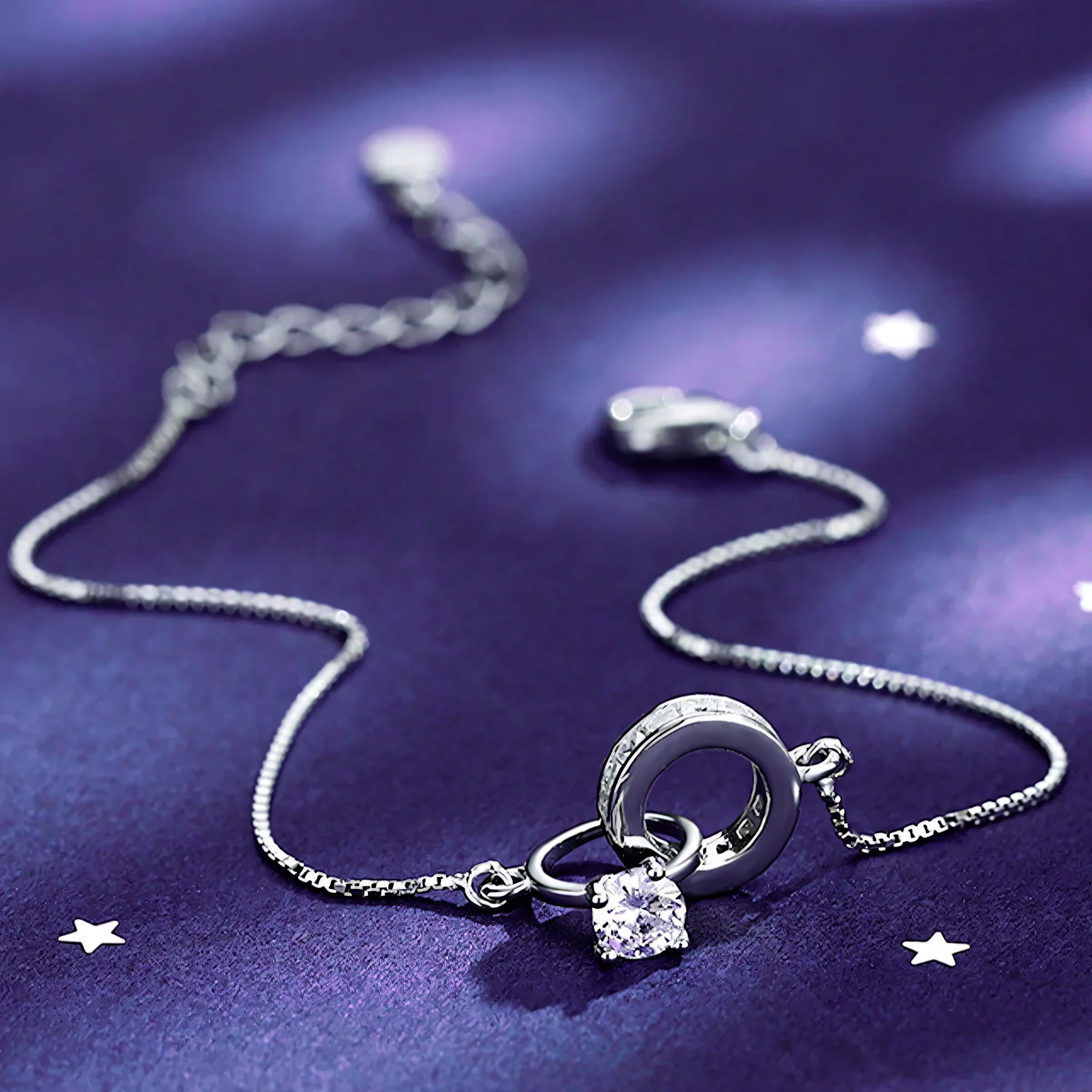 Dainty Forever Linked Diamond Bracelet - Image 2