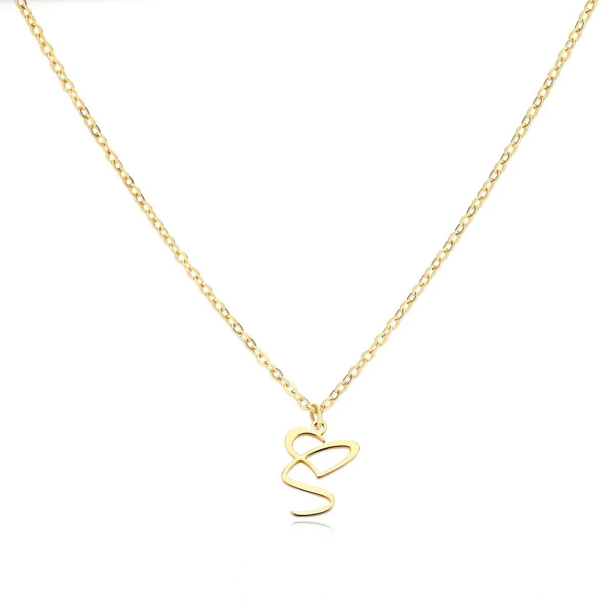 Dainty Heart Letter Initial Necklace - Image 25