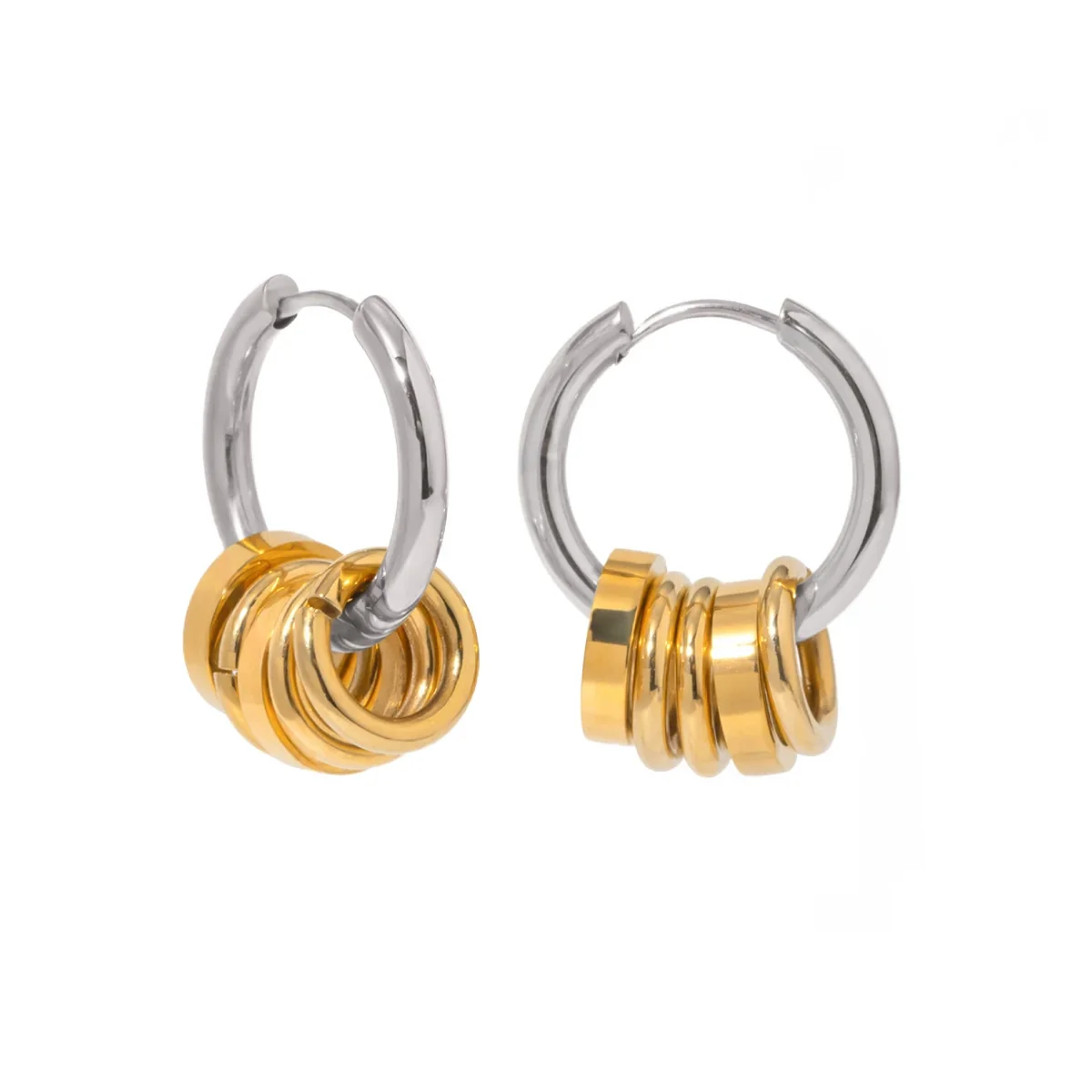 Dainty Huggie Hoop Spiral Earrings - Image 9
