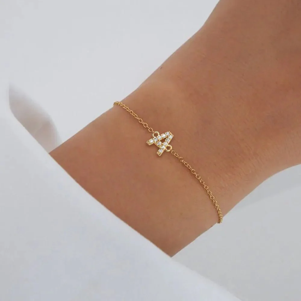 Dainty Initial Chain Bracelet - Image 4