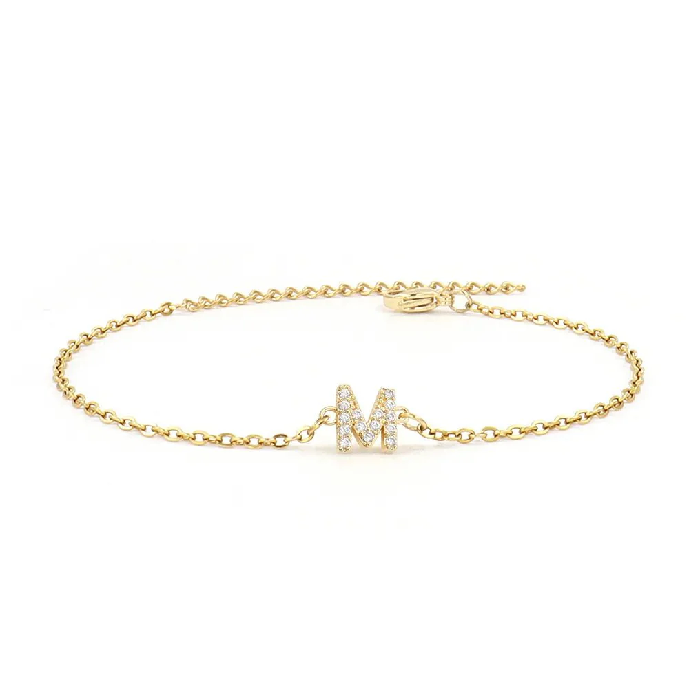 Dainty Initial Chain Bracelet - Image 6