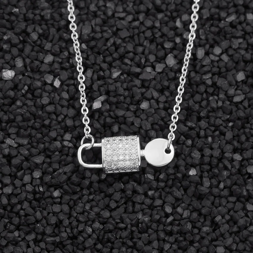 Dainty Lock And Key Lovers Necklace - Image 5