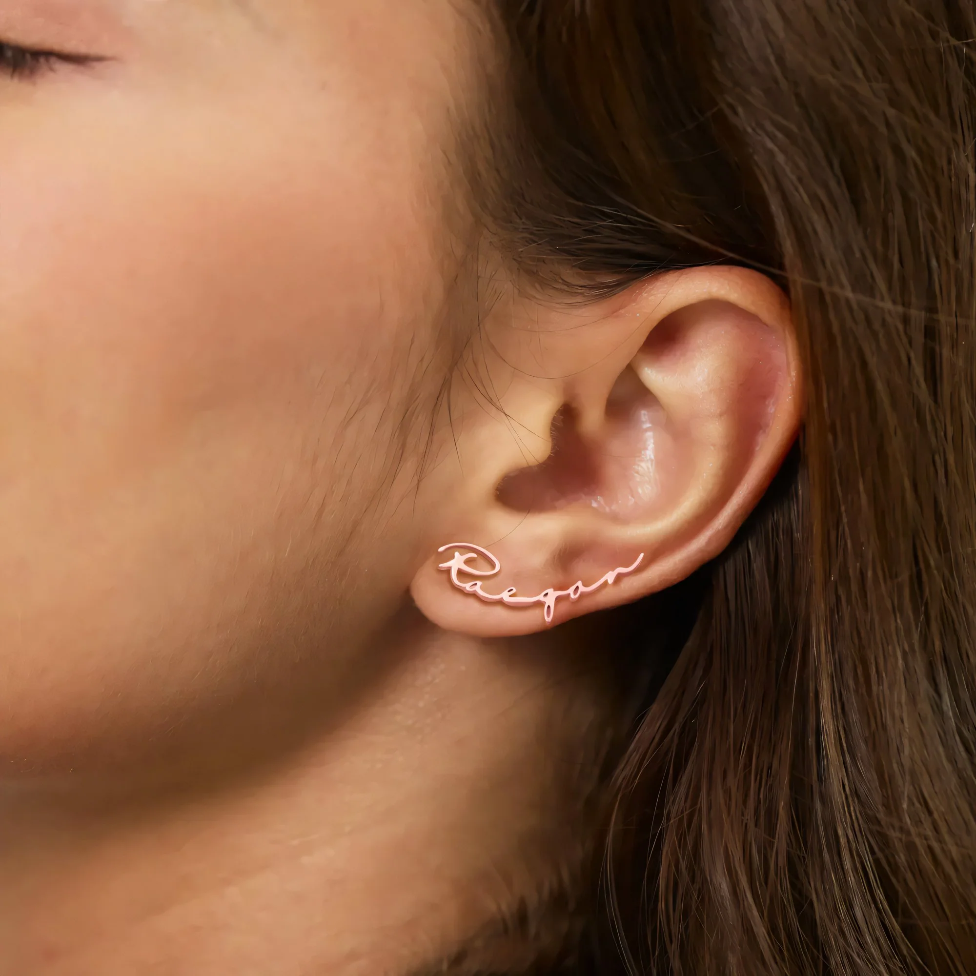 Dainty Personalized Name Earrings - Image 3
