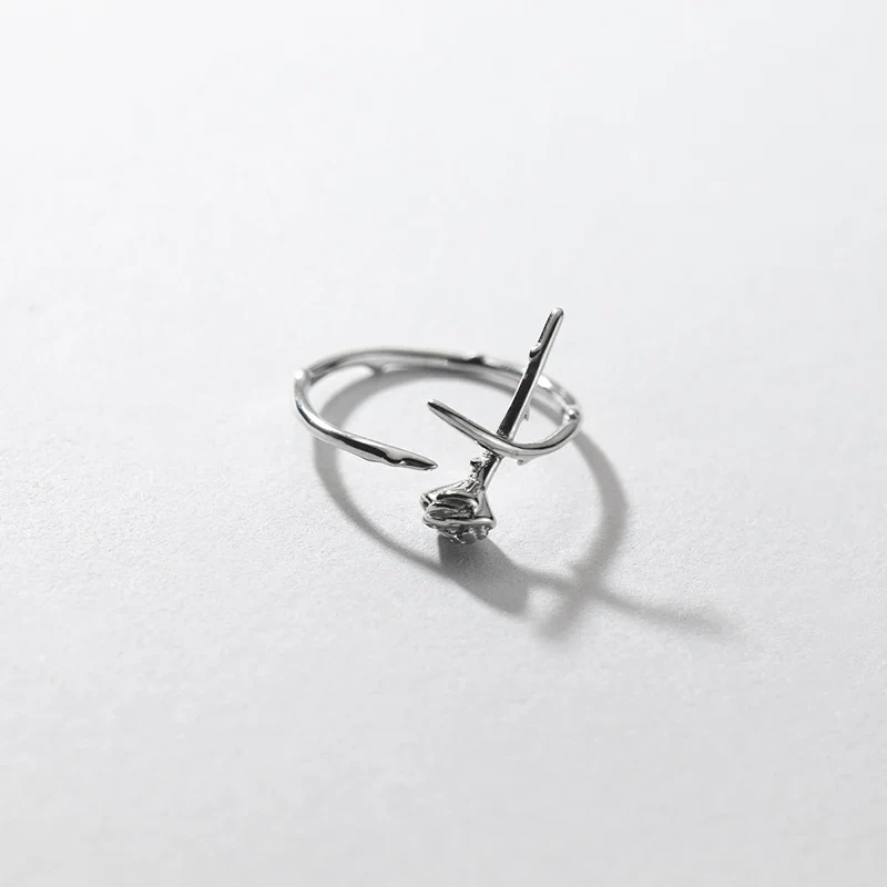 Dainty Rose Thorn Ring - Image 5