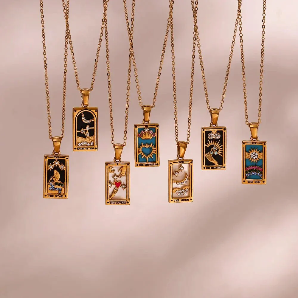 Dainty Tarot Charm Necklaces - Image 4