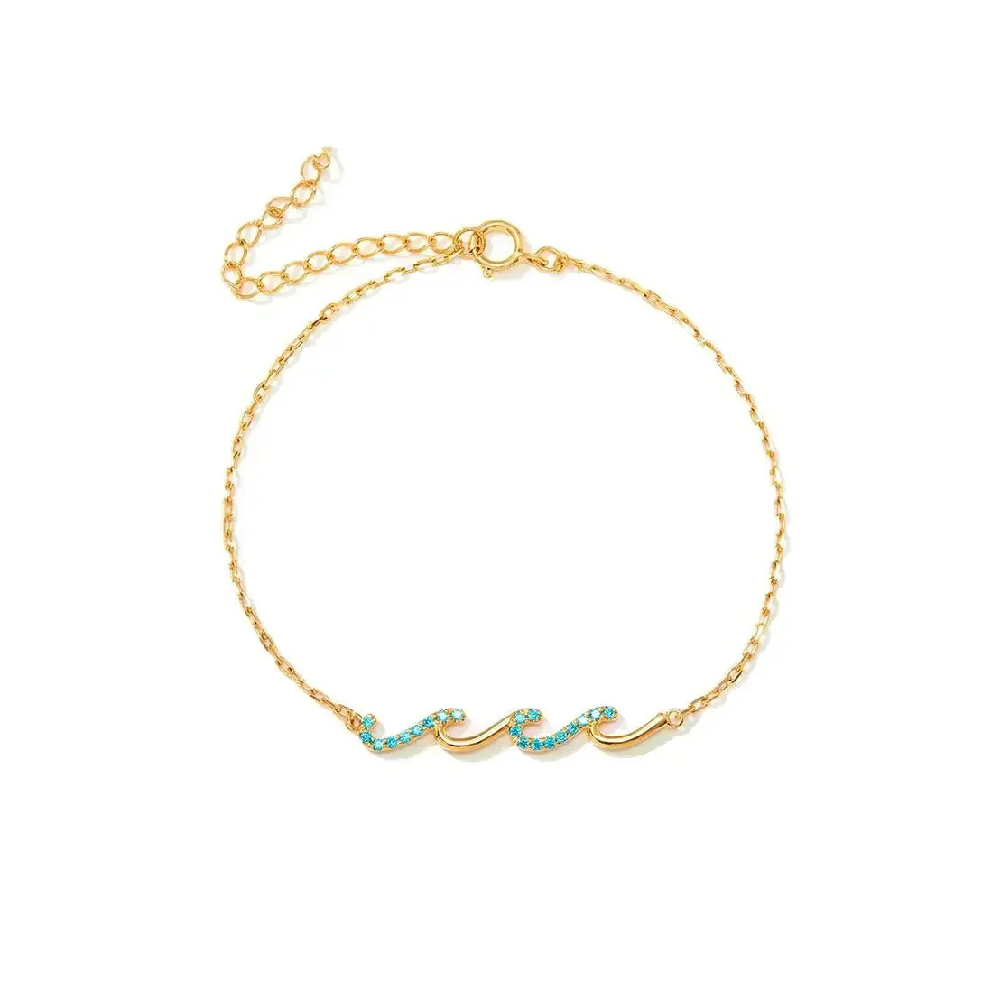 Dainty Wave Bracelet - Image 4