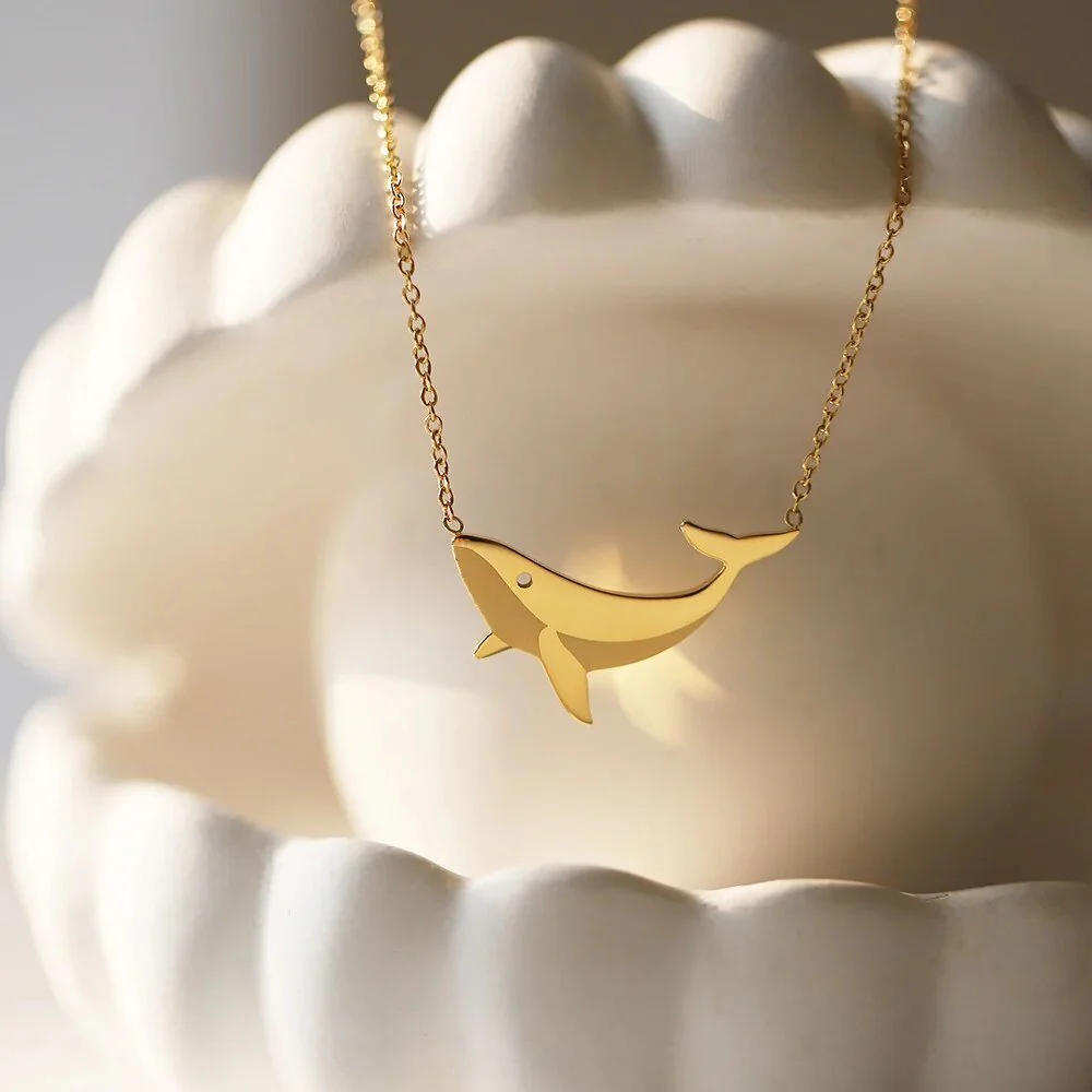 Dainty Whale Necklace - Image 4