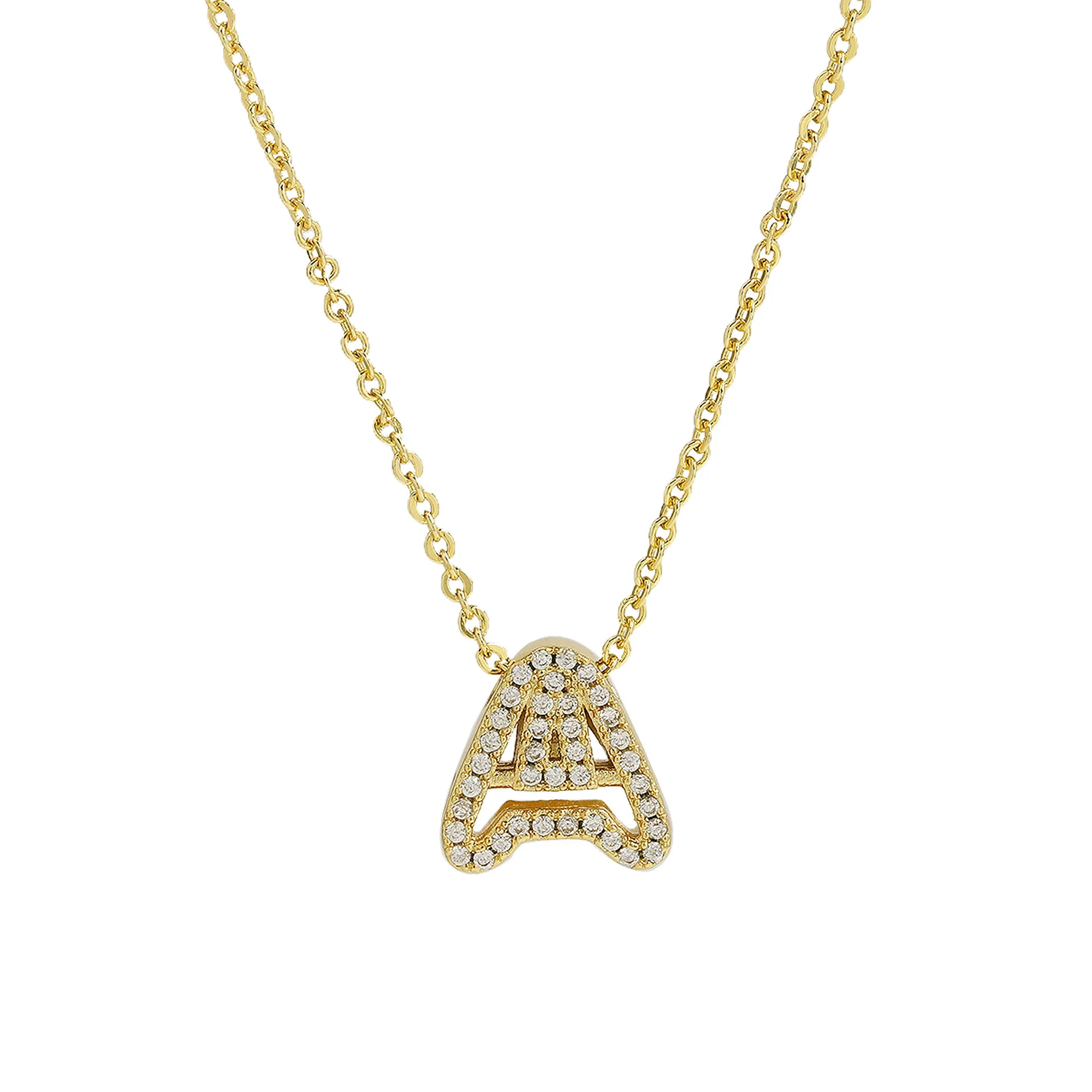Dazzling Diamond Initial Necklace - Image 4
