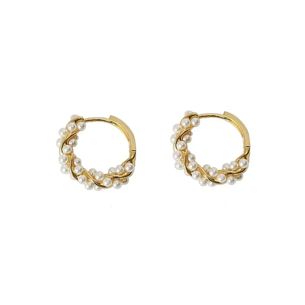 Elegant Beaded Hoop Earrings - Image 10