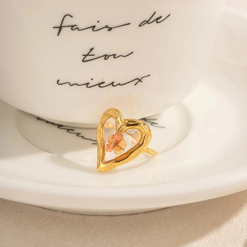 Elegant Floral Adjustable Rings - Image 5