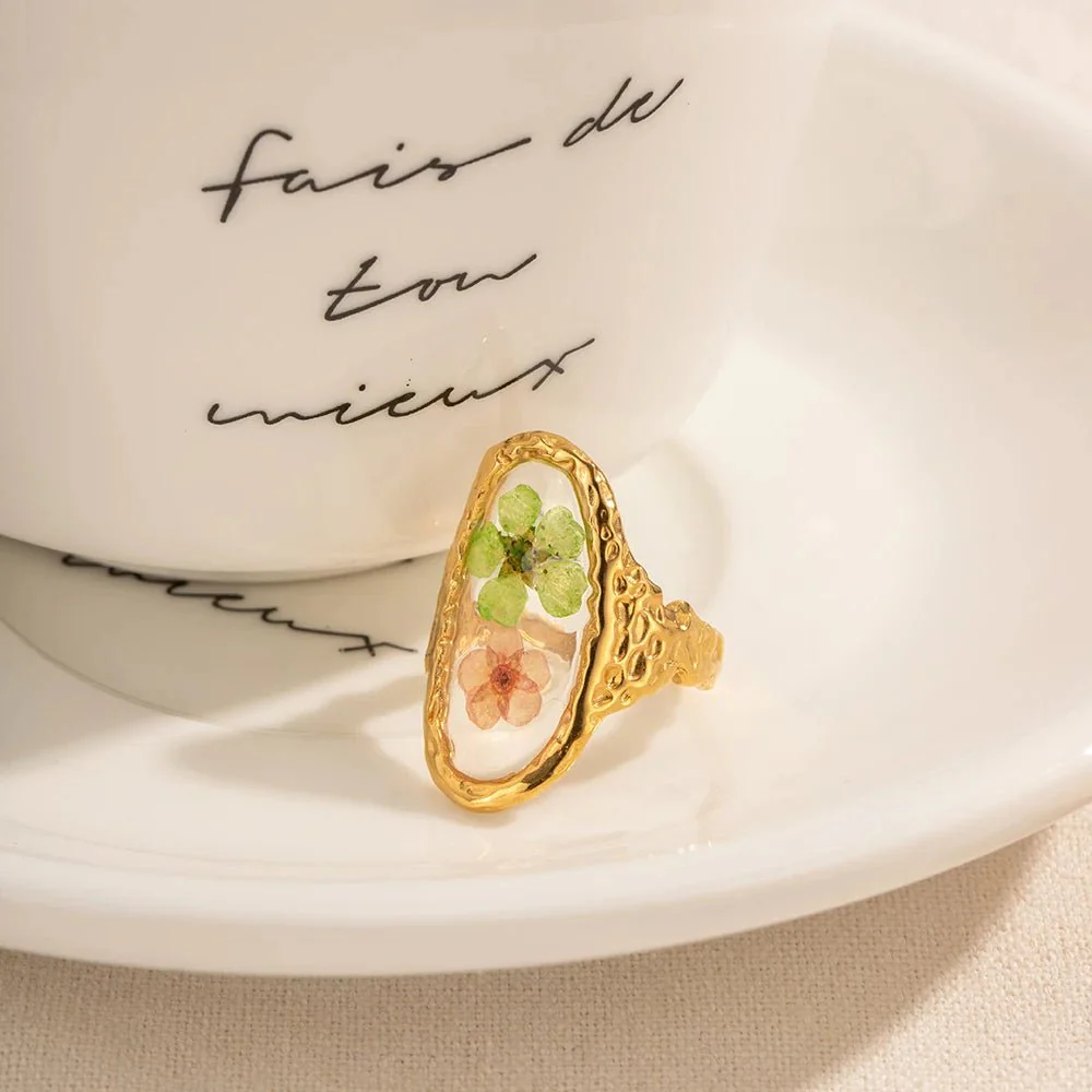 Elegant Floral Adjustable Rings - Image 6
