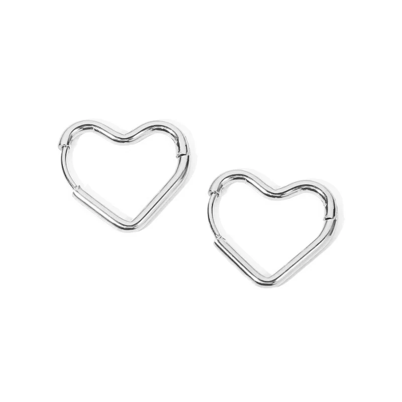 Elegant Heart Hoop Earrings - Image 9
