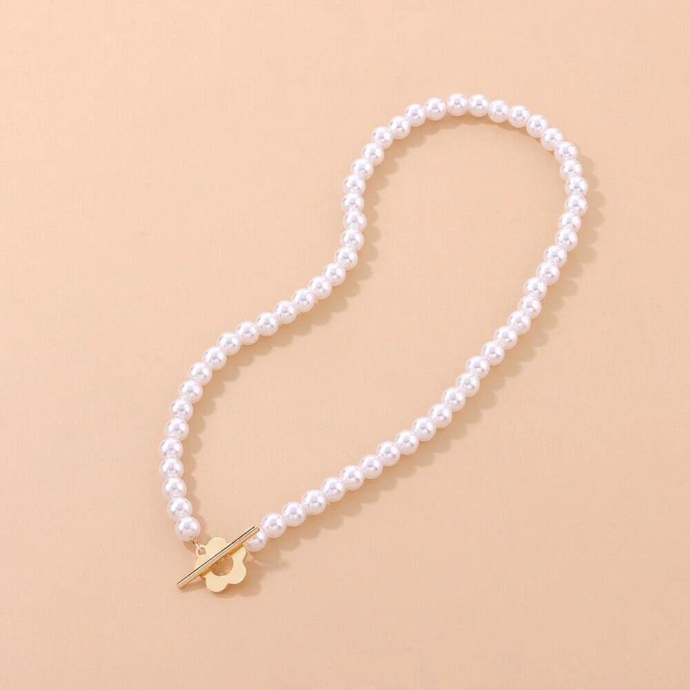 Floral Choker Flower Clasp Necklace - Image 11
