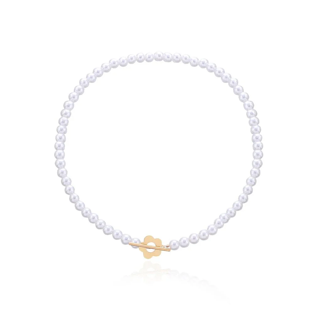 Floral Choker Flower Clasp Necklace - Image 14