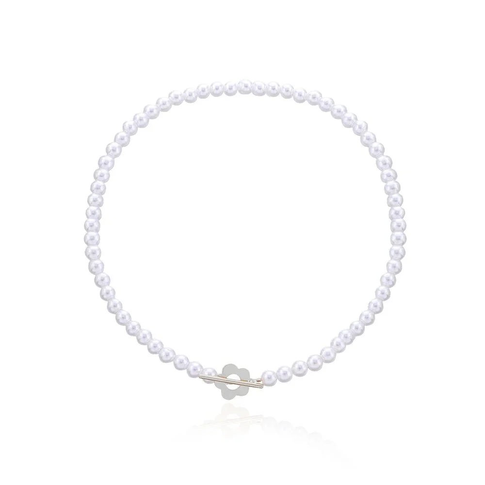 Floral Choker Flower Clasp Necklace - Image 15