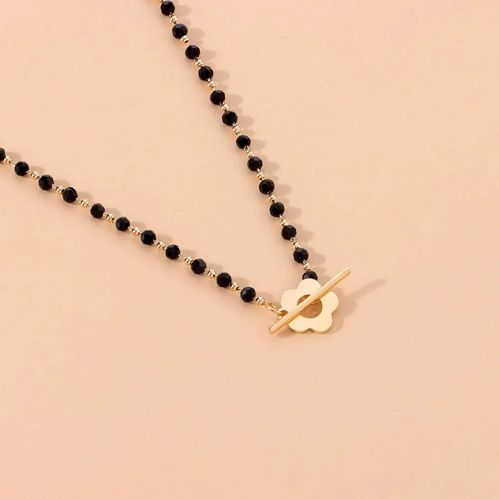 Floral Choker Flower Clasp Necklace - Image 7