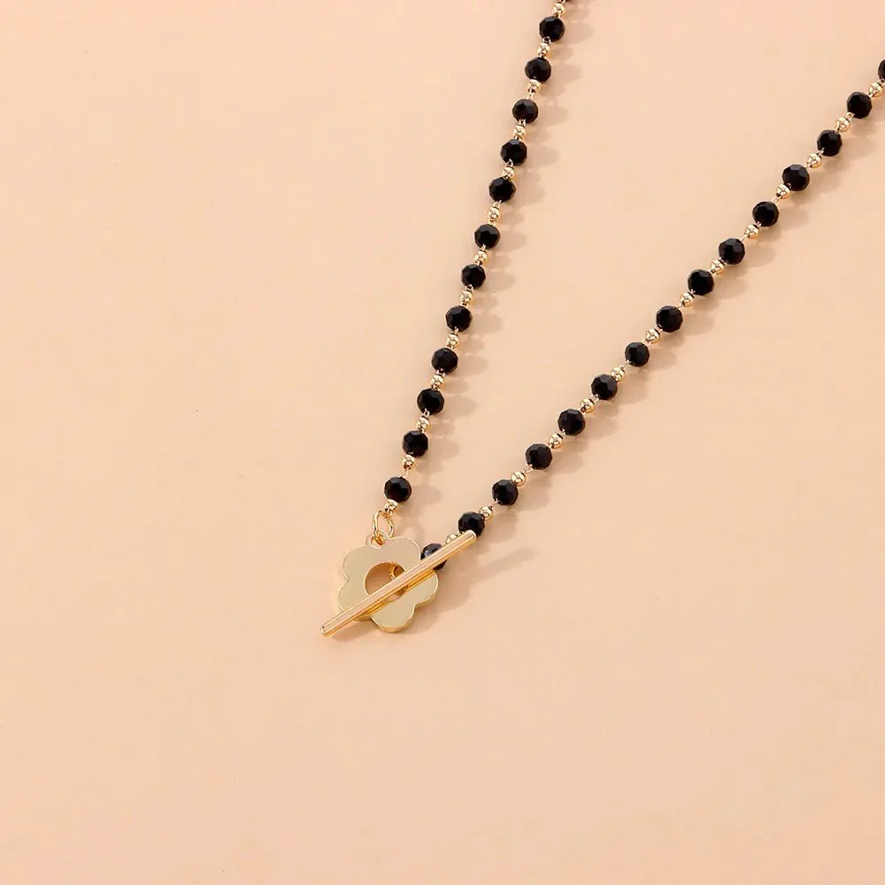 Floral Choker Flower Clasp Necklace - Image 8
