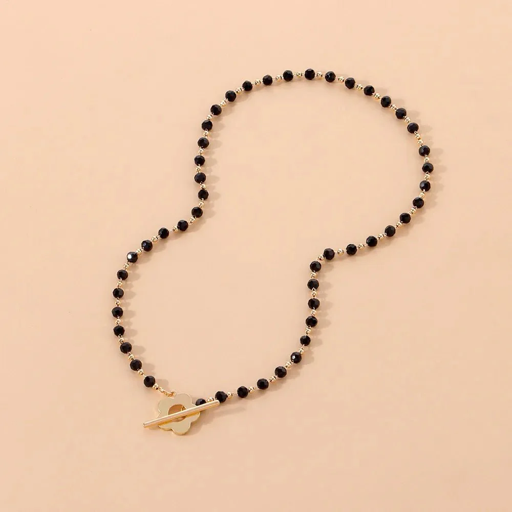 Floral Choker Flower Clasp Necklace - Image 9