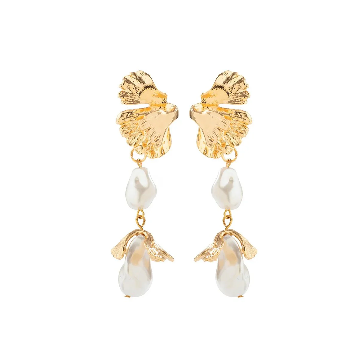 Floral Pearl Blooming Earrings - Image 8