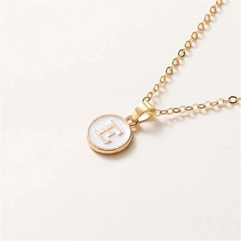 Gold Accented Circle Letter Initial Necklace - Image 9