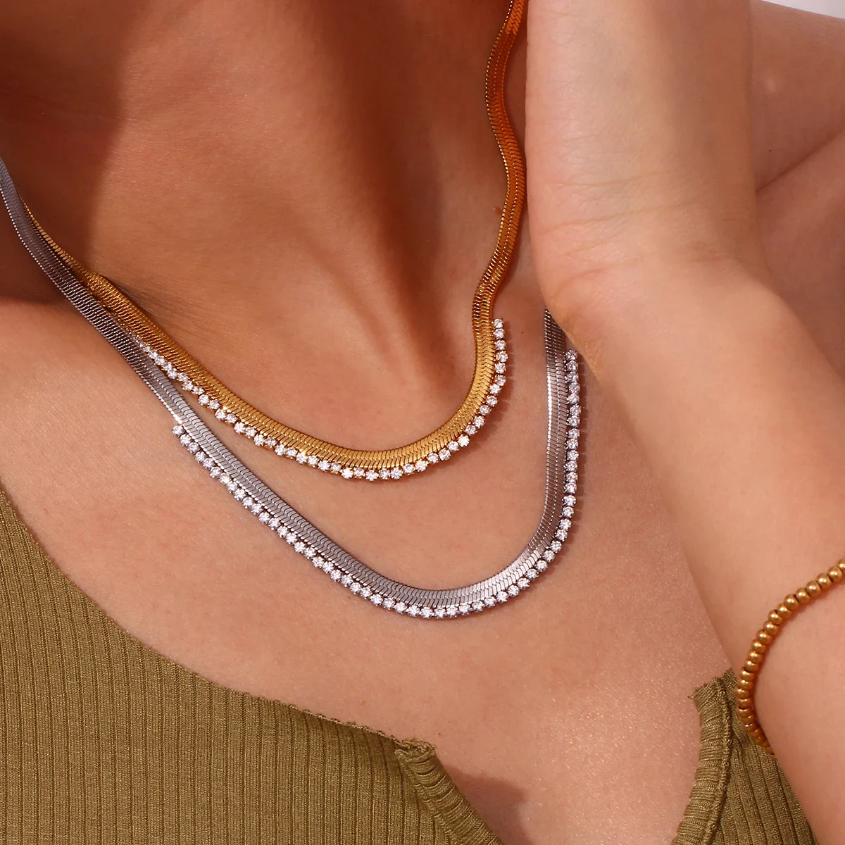 Herringbone Diamond Dazzle Necklace - Image 4