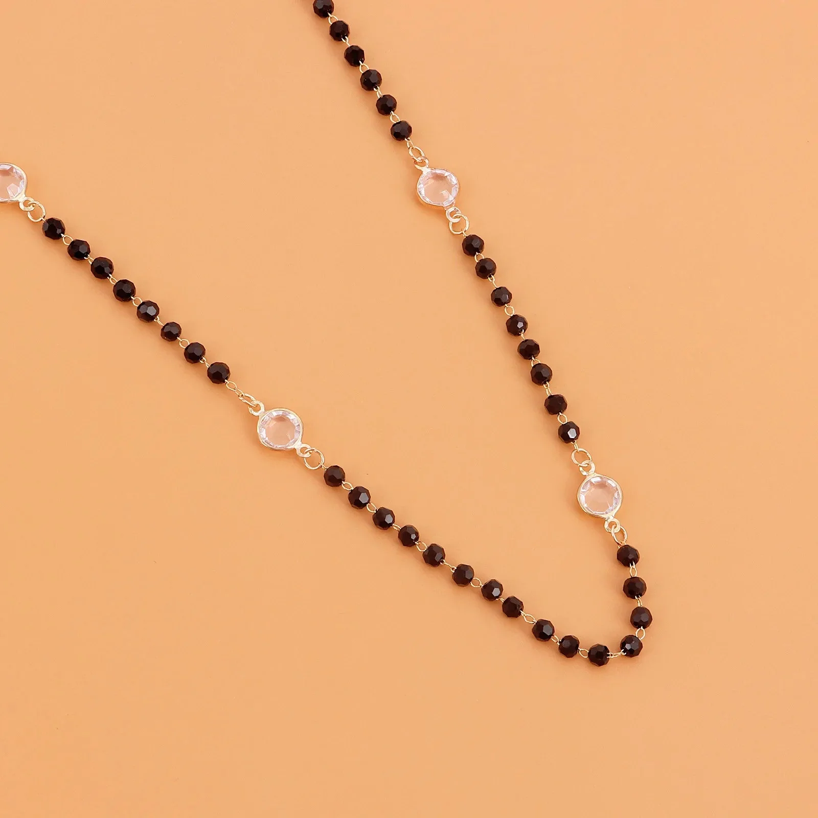 Layered Black Crystal Necklace - Image 4