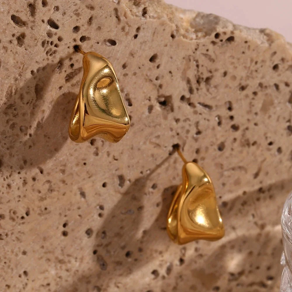 Melting Abstract Dainty Earrings - Image 5
