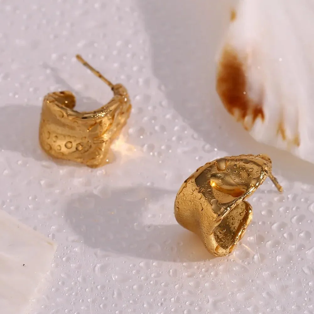 Melting Abstract Dainty Earrings - Image 7