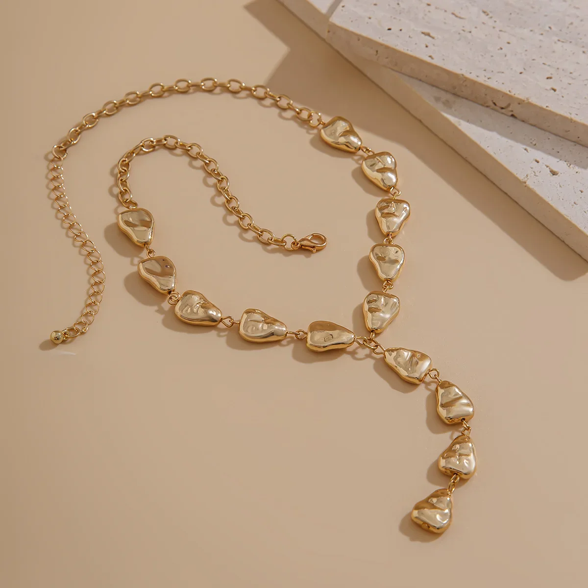 Modern Stone Inspired Lariat Necklace - Image 6