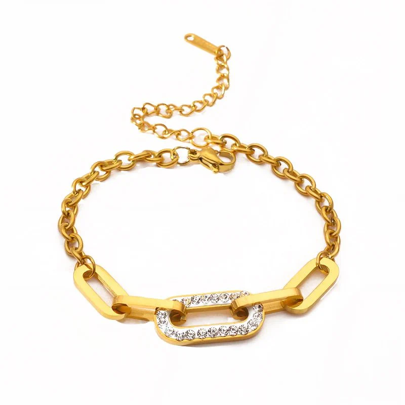 Paperclip Diamond Accented Bracelet - Image 5