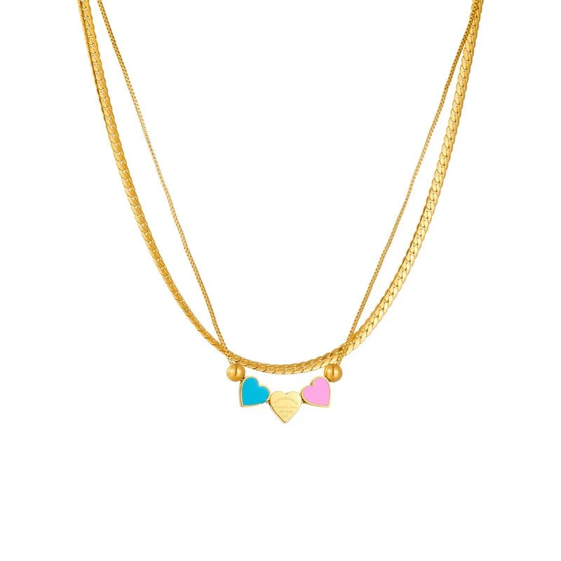 Pastel Forever Love Heart Necklace and Bracelet - Image 10