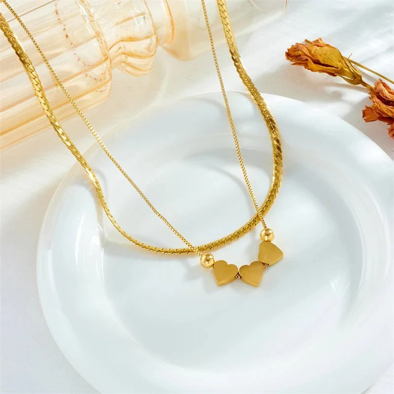 Pastel Forever Love Heart Necklace and Bracelet - Image 4