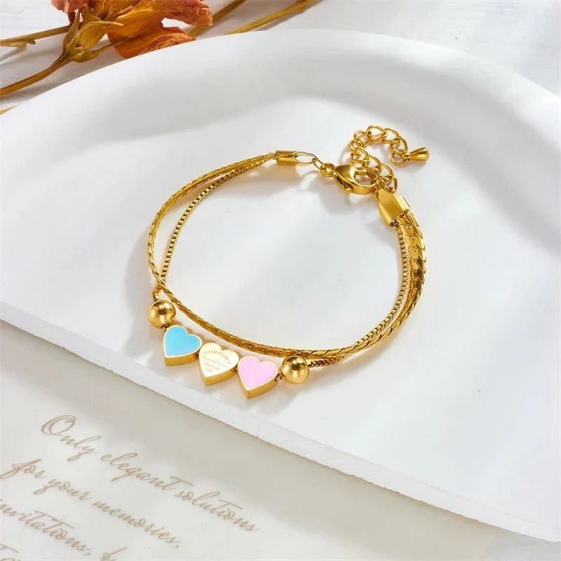Pastel Forever Love Heart Necklace and Bracelet - Image 5
