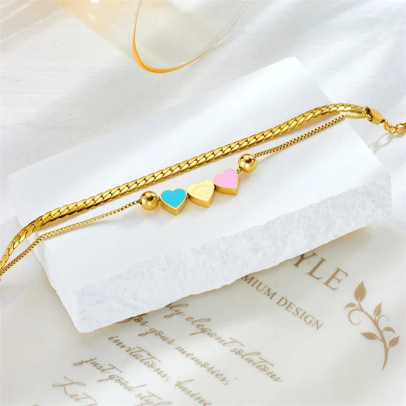 Pastel Forever Love Heart Necklace and Bracelet - Image 6