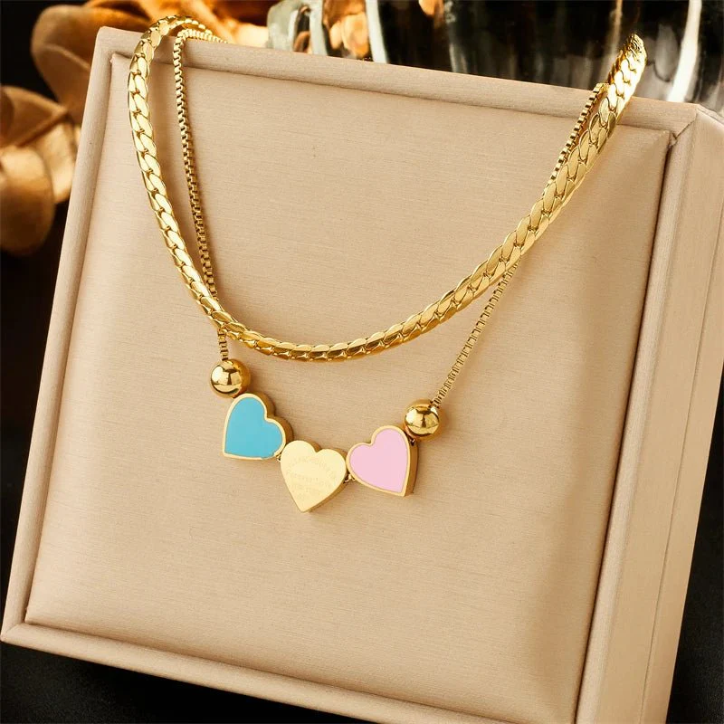 Pastel Forever Love Heart Necklace and Bracelet - Image 8