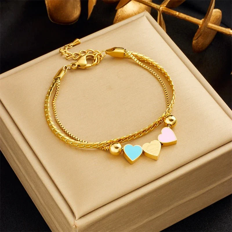 Pastel Forever Love Heart Necklace and Bracelet - Image 9
