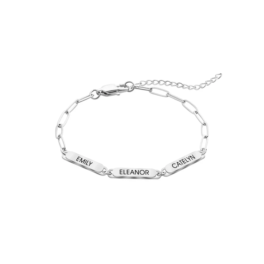 Personalized Family Names Paperclip Bracelet - Image 12