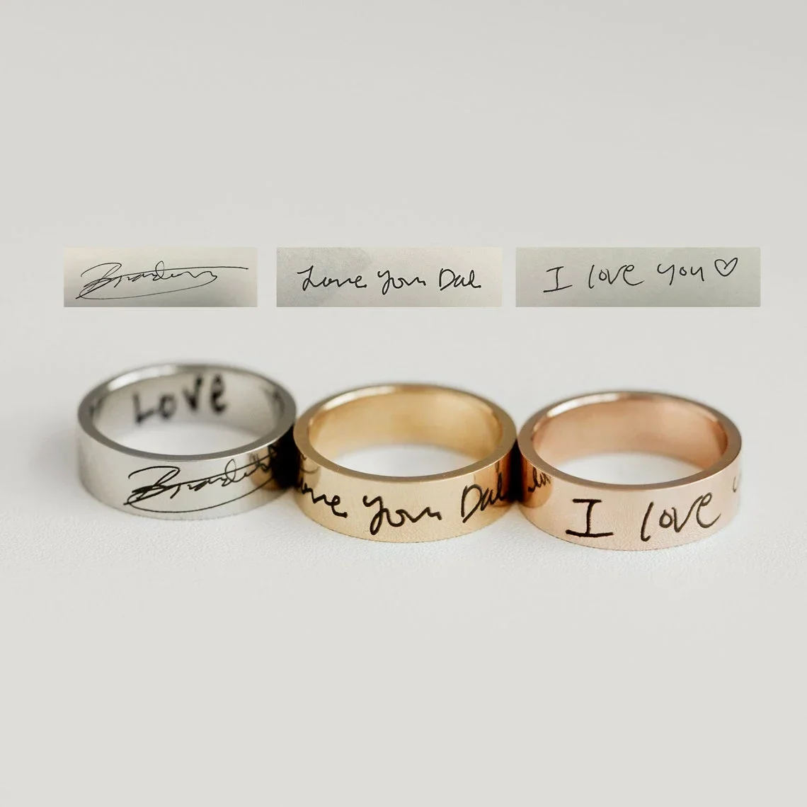 Personalized Hand Written Note Ring - Image 2