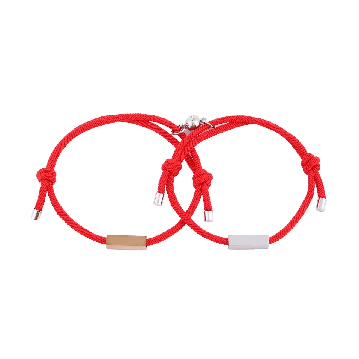 Personalized Minimal Rope Magnetic Couples Bracelet - Image 14