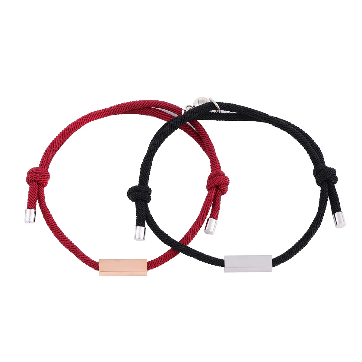 Personalized Minimal Rope Magnetic Couples Bracelet - Image 16