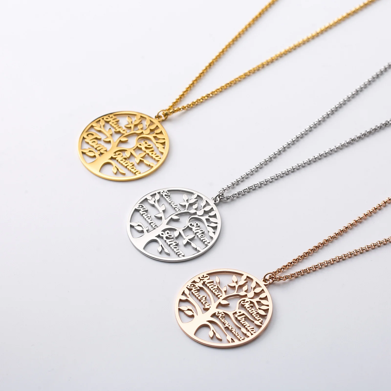 Personalized Names Family Tree Necklace - Image 10